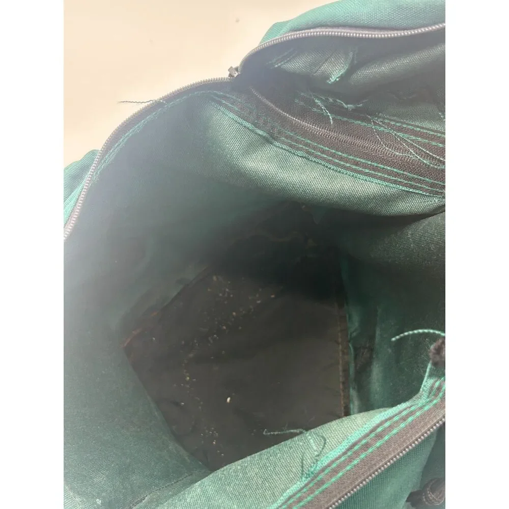 Vintage Eastpak Suede Leather Bottom 0835 Green Backpack Tribal Western Bookbag